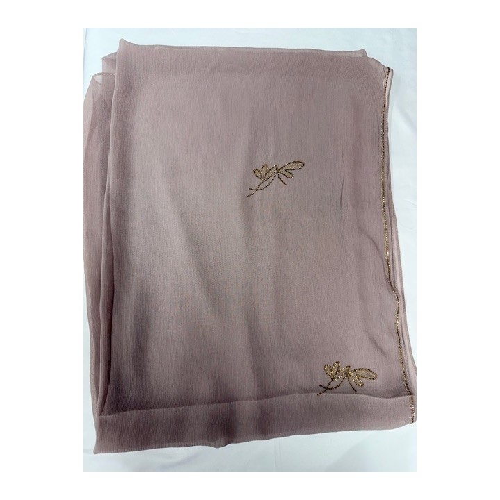 ECHARPE MOUSSELINE DE SOIE STRASS
