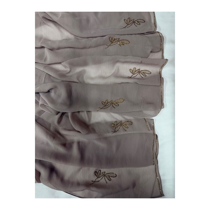 ECHARPE MOUSSELINE DE SOIE STRASS