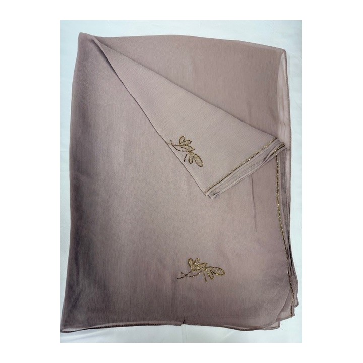 ECHARPE MOUSSELINE DE SOIE STRASS