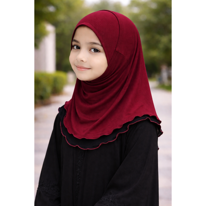 HIJAB ENFANT VISCOSE BICOLORE 2 VOILES