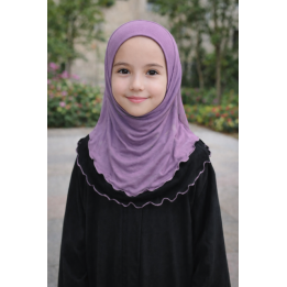 HIJAB ENFANT VISCOSE BICOLORE 2 VOILES
