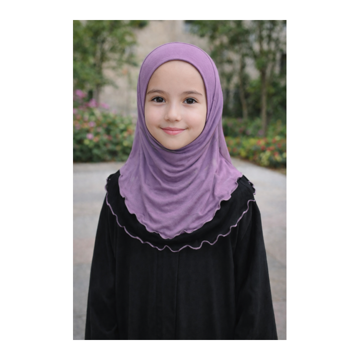 HIJAB ENFANT VISCOSE BICOLORE 2 VOILES