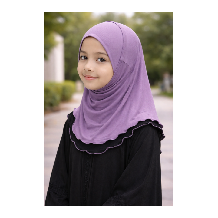 HIJAB ENFANT VISCOSE BICOLORE 2 VOILES