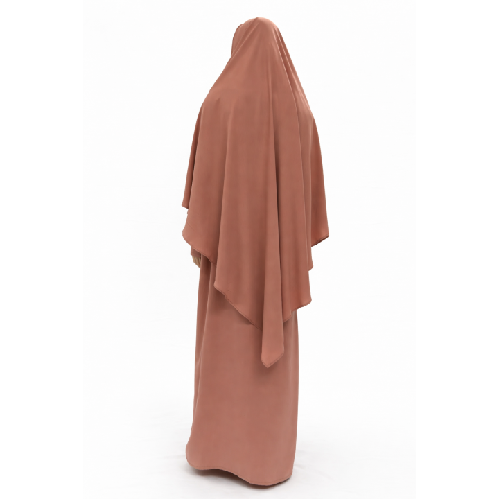 GROSSISTE ENSEMBLE ABAYA + KHIMAR JAZZ LISSE