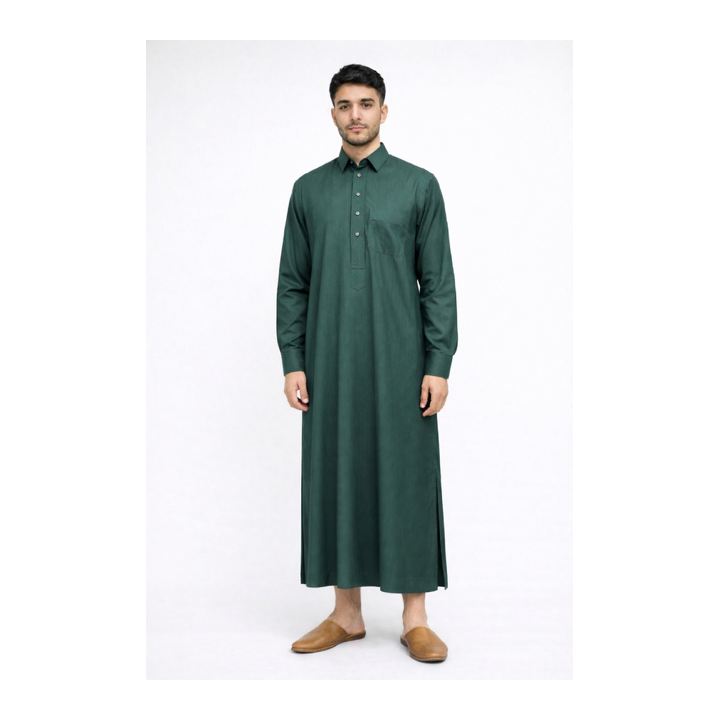 QAMIS COL CHEMISE RAYURE