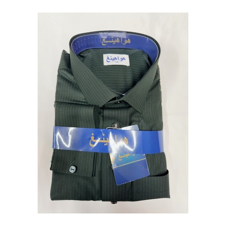 QAMIS COL CHEMISE RAYURE