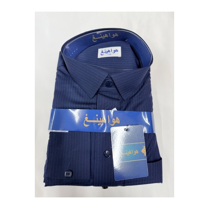 QAMIS COL CHEMISE RAYURE