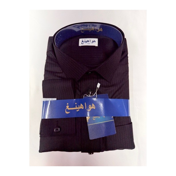 QAMIS COL CHEMISE RAYURE