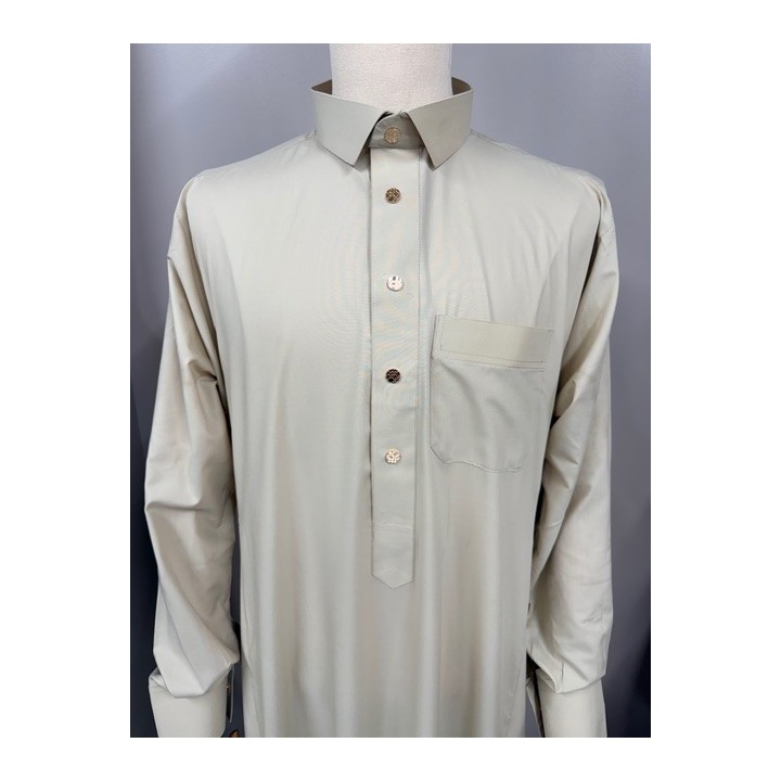 QAMIS COL CHEMISE BOUTON DOREE