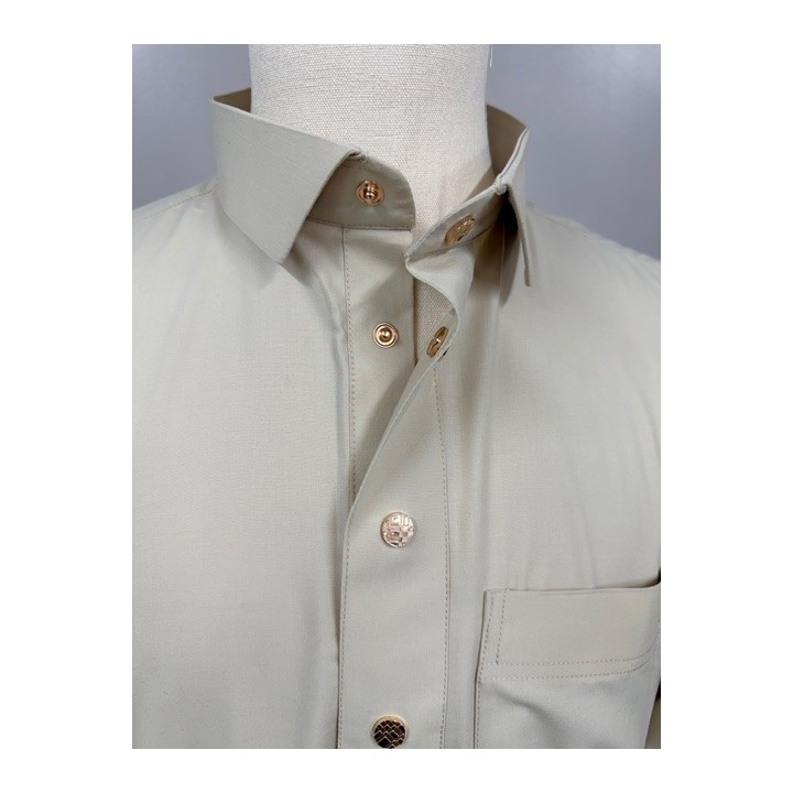 QAMIS COL CHEMISE BOUTON DOREE