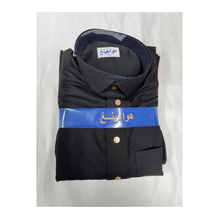 QAMIS COL CHEMISE BOUTON DOREE