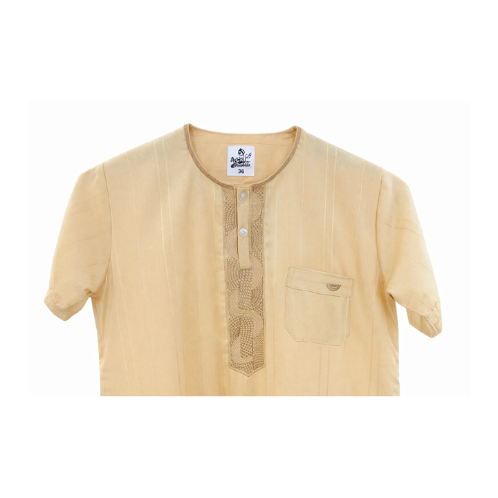 GROSSISTE QAMIS ENFANT MANCHE COURTE LARGE RAYURE B