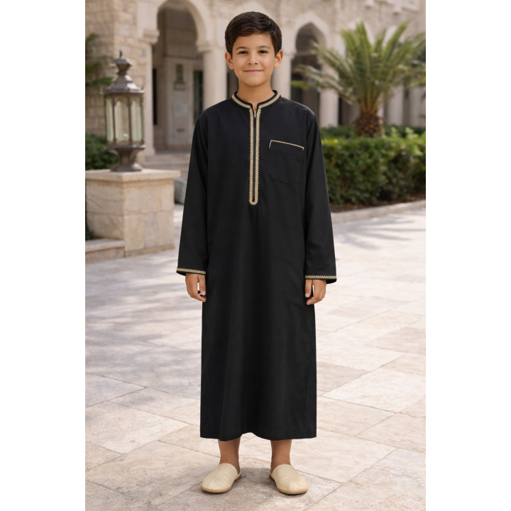 GROSSISTE QAMIS ENFANT MANCHE LONGUE SANS COL ZIP