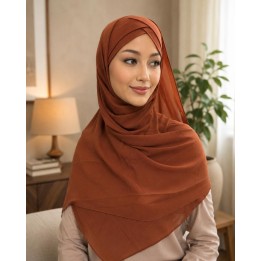 HIJAB BONNET CROISE ET CHALE MOUSSELINE