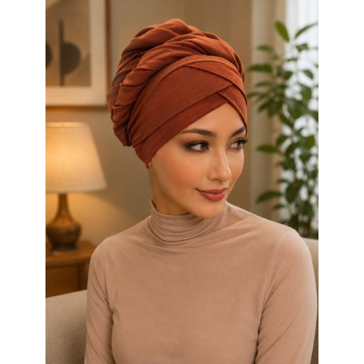 HIJAB BONNET CROISE ET CHALE MOUSSELINE