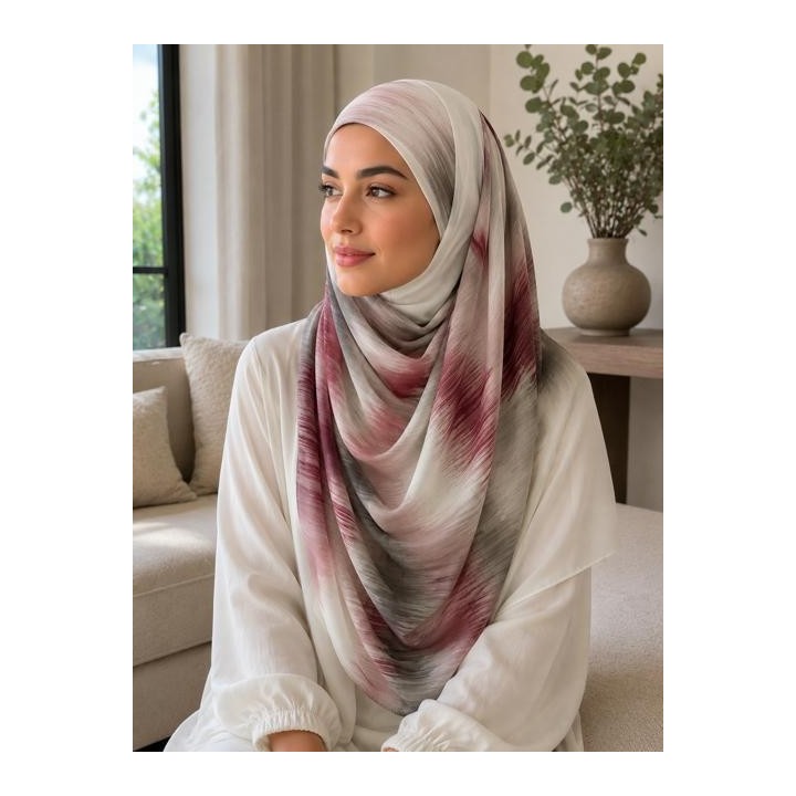 GROSSISTE ECHARPE MOUSSELINE MOTIF