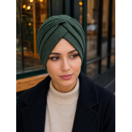 BONNET PLISSE MAILLE COTELE
