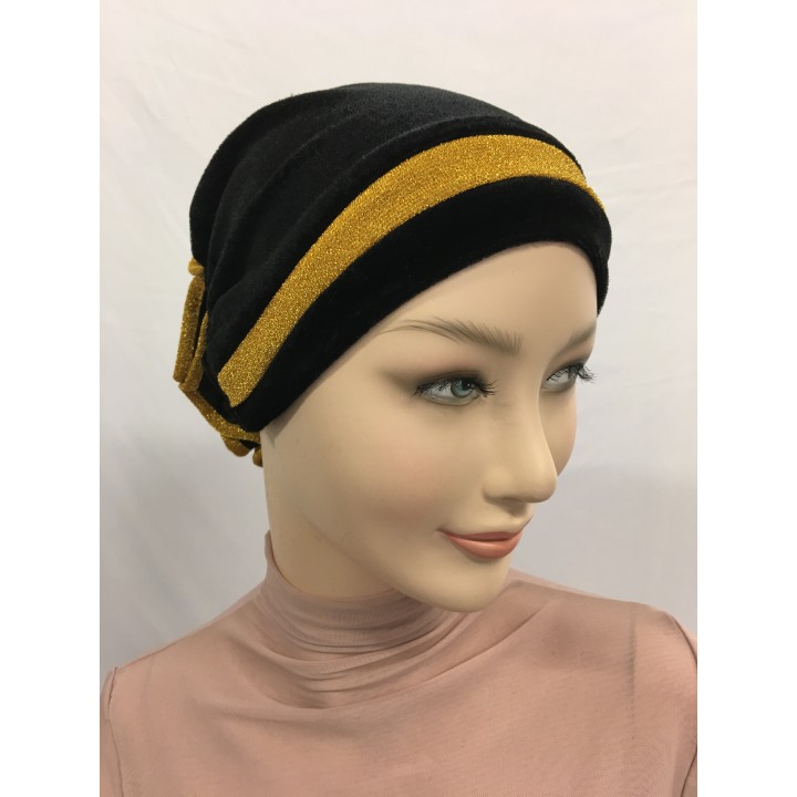 BONNET EN VELOURS LUREX
