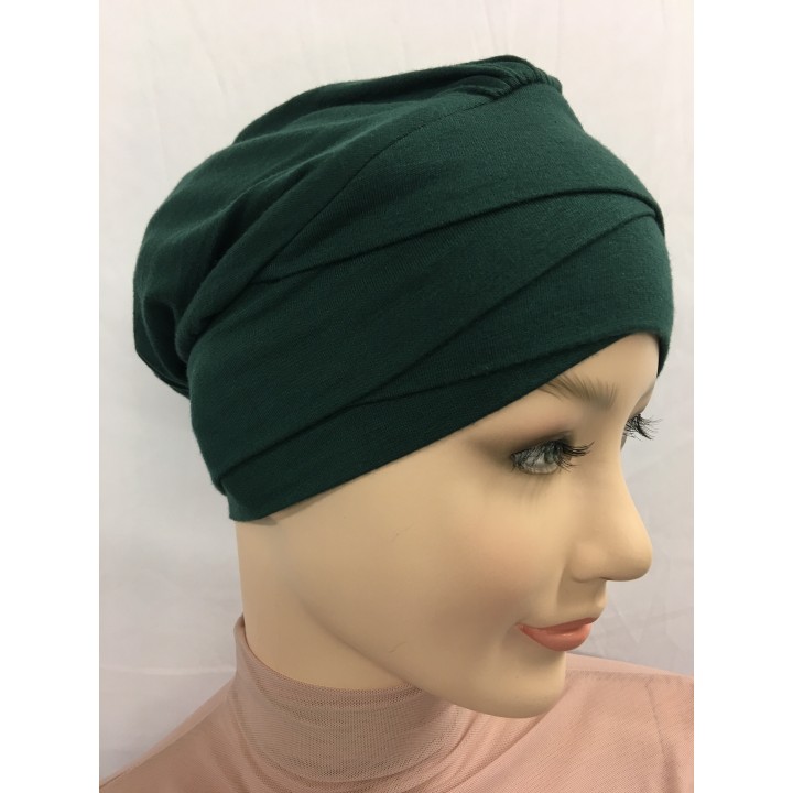 BONNET CROISE VISCOSE PETITS PLIS