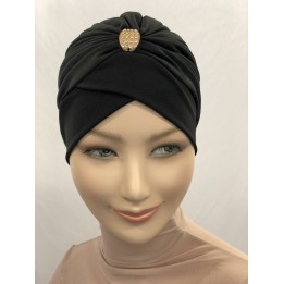 BONNET PLISSE BROCHE