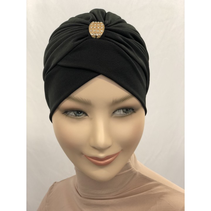 BONNET PLISSE BROCHE