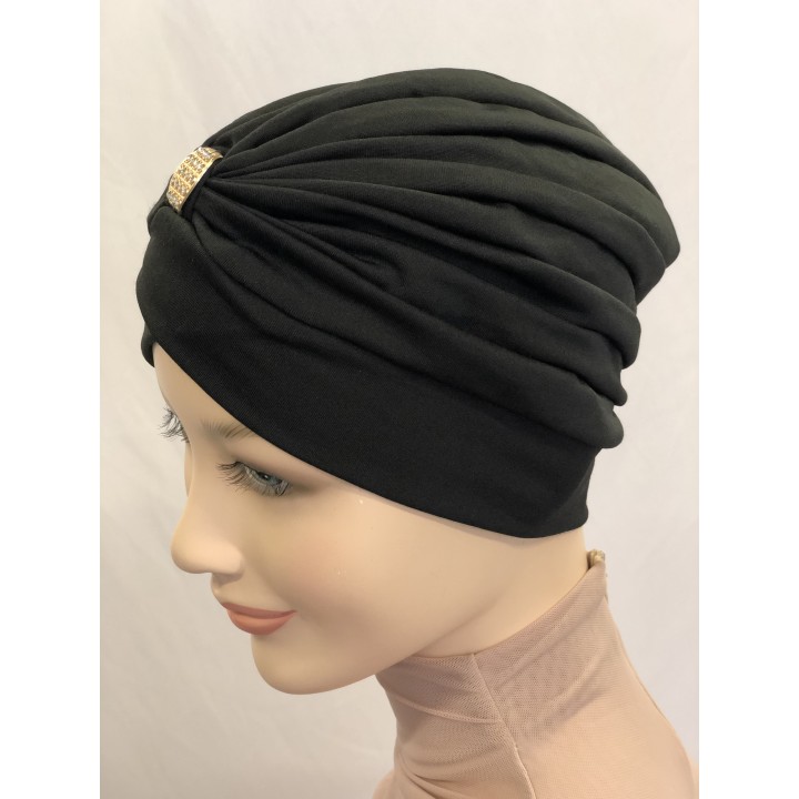 BONNET PLISSE BROCHE