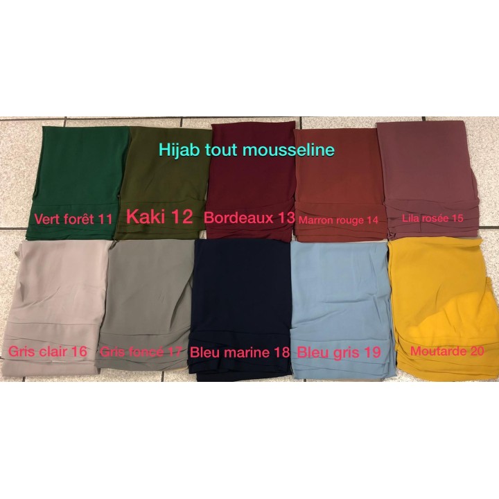 HIJAB TOUT MOUSSELINE