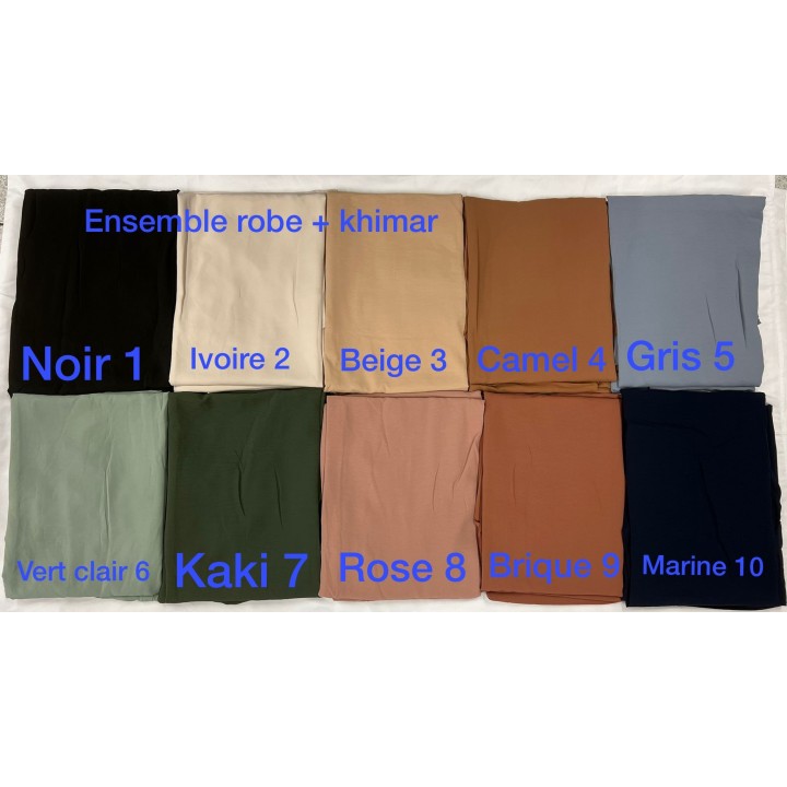 GROSSISTE ABAYA + KHIMAR JAZZ LISSE