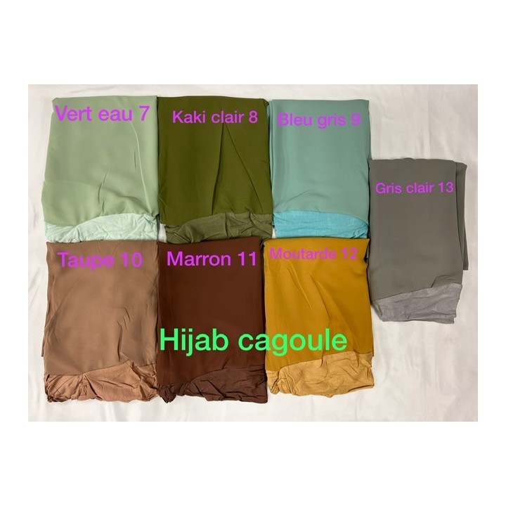 GROSSISTE HIJAB CAGOULE SOIE DE MEDINE